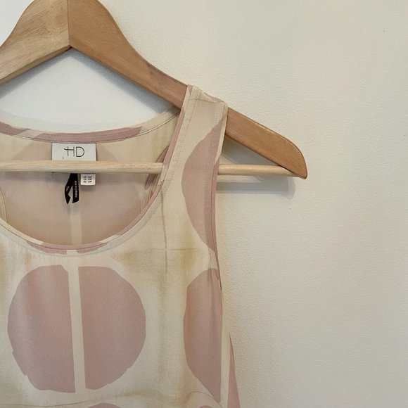 Silk Racerback Mod Print Dress - Picture 2 of 3